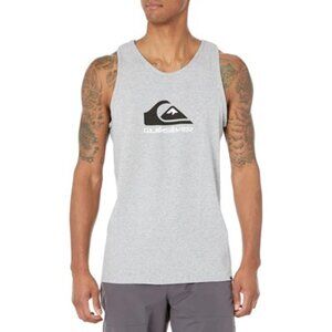 Quiksilver - Mens Mw Logo Front Tank Top, size large US mens, color grey.